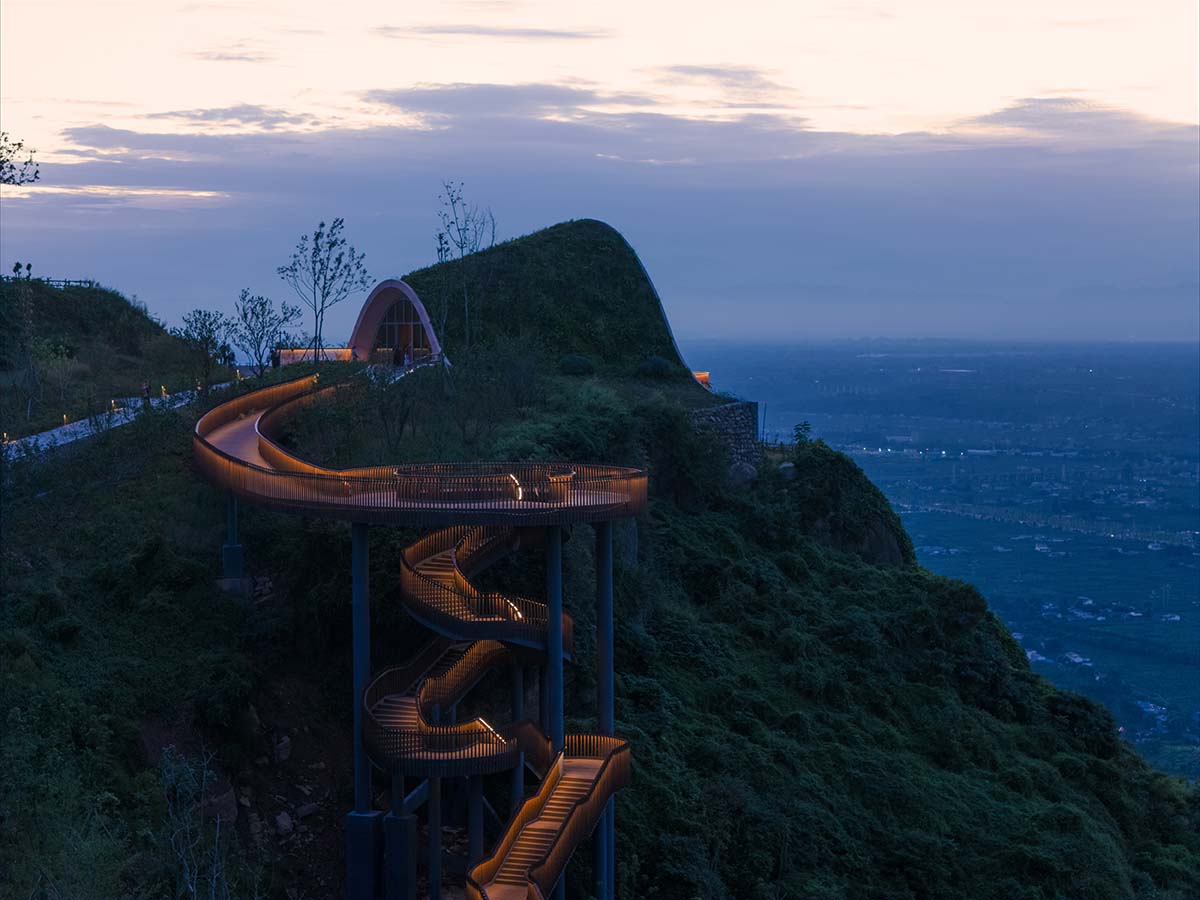 MVRDV creates a hill-shaped pavilion blending nature and architecture in Chengdu