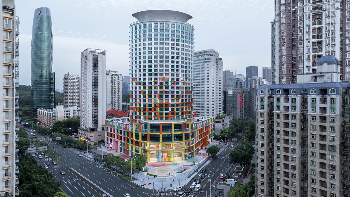 MVRDV transforms old mixed-use tower into a vibrant and colourful women and children’s centre