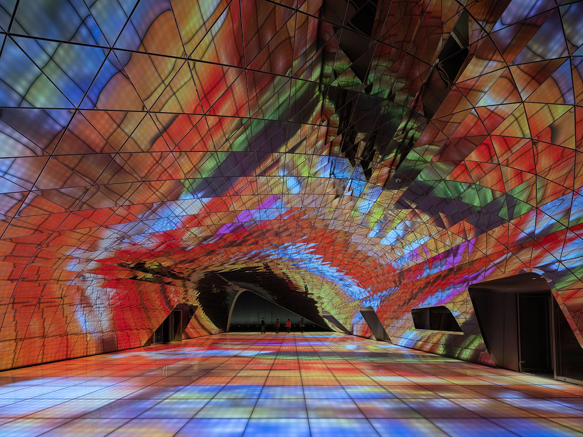 MVRDV completes entertainment complex featuring imprinted white and gold façade in Seoul