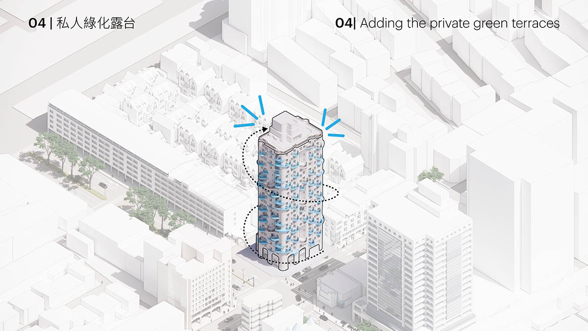 MVRDV wraps residential tower in Taiwan with shimmeric ceramic facade and soft curving balconies 