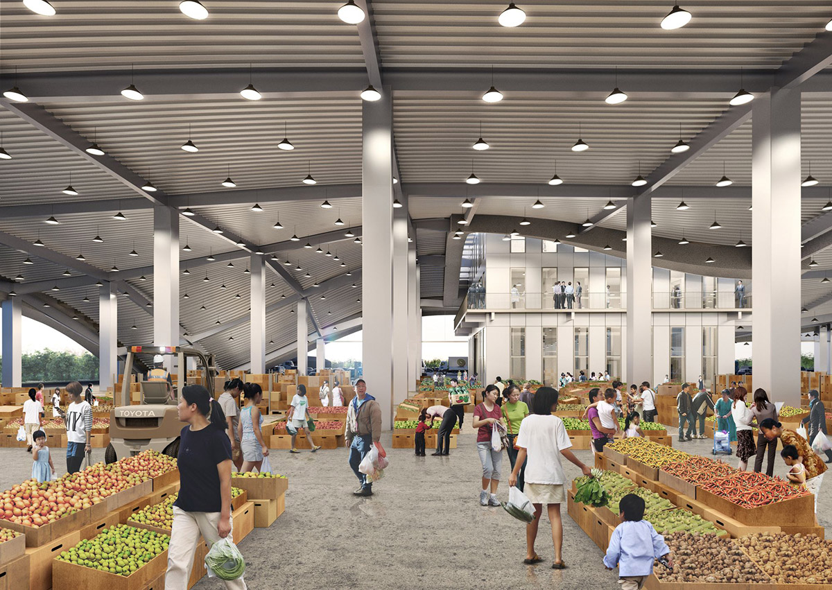 MVRDV to create wavy green landscaped-roof for a vegetable market in Tainan