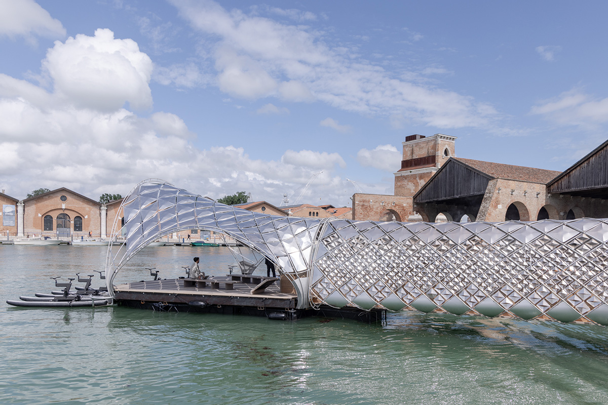 The Norman Foster Foundation and Porsche install a shimmering modular transportation hub&nbsp;in Venice 