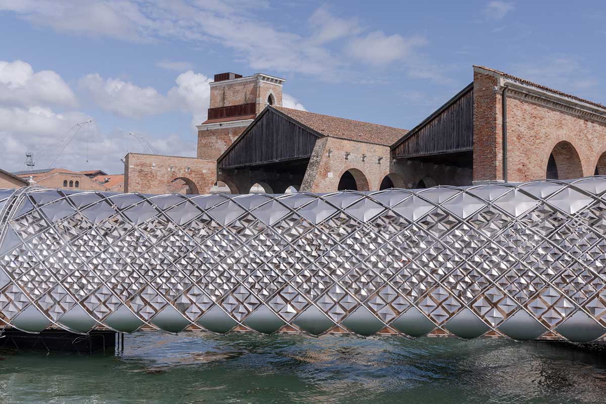 The Norman Foster Foundation and Porsche install a shimmering modular transportation hub&nbsp;in Venice 