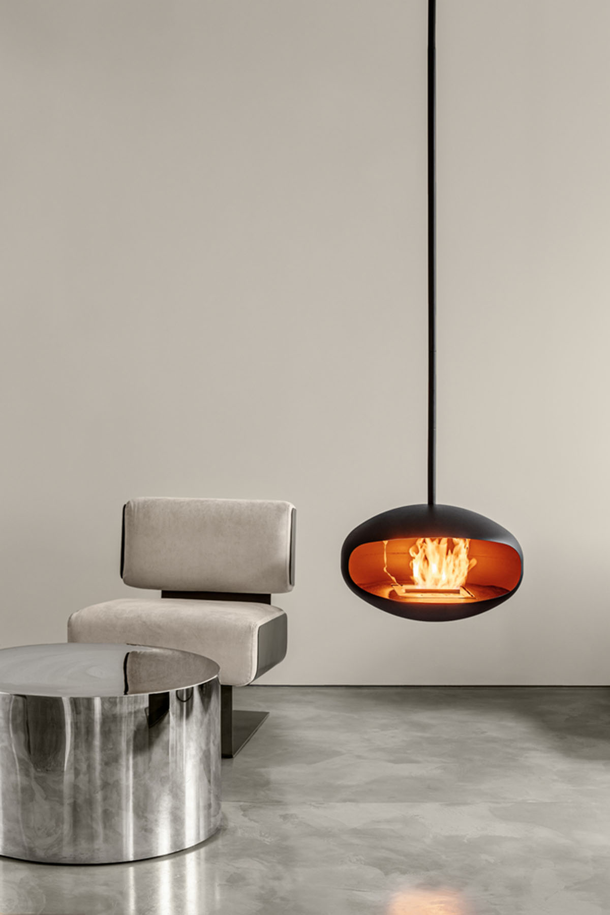 Cast-in-situ concrete, golden panels, metallic curtains soften beauty salon designed by balbek bureau