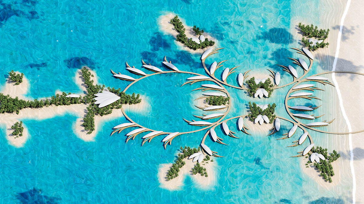 MASK Architects unveils the world&rsquo;s first hydrogen-powered luxury floating resort in Middle East