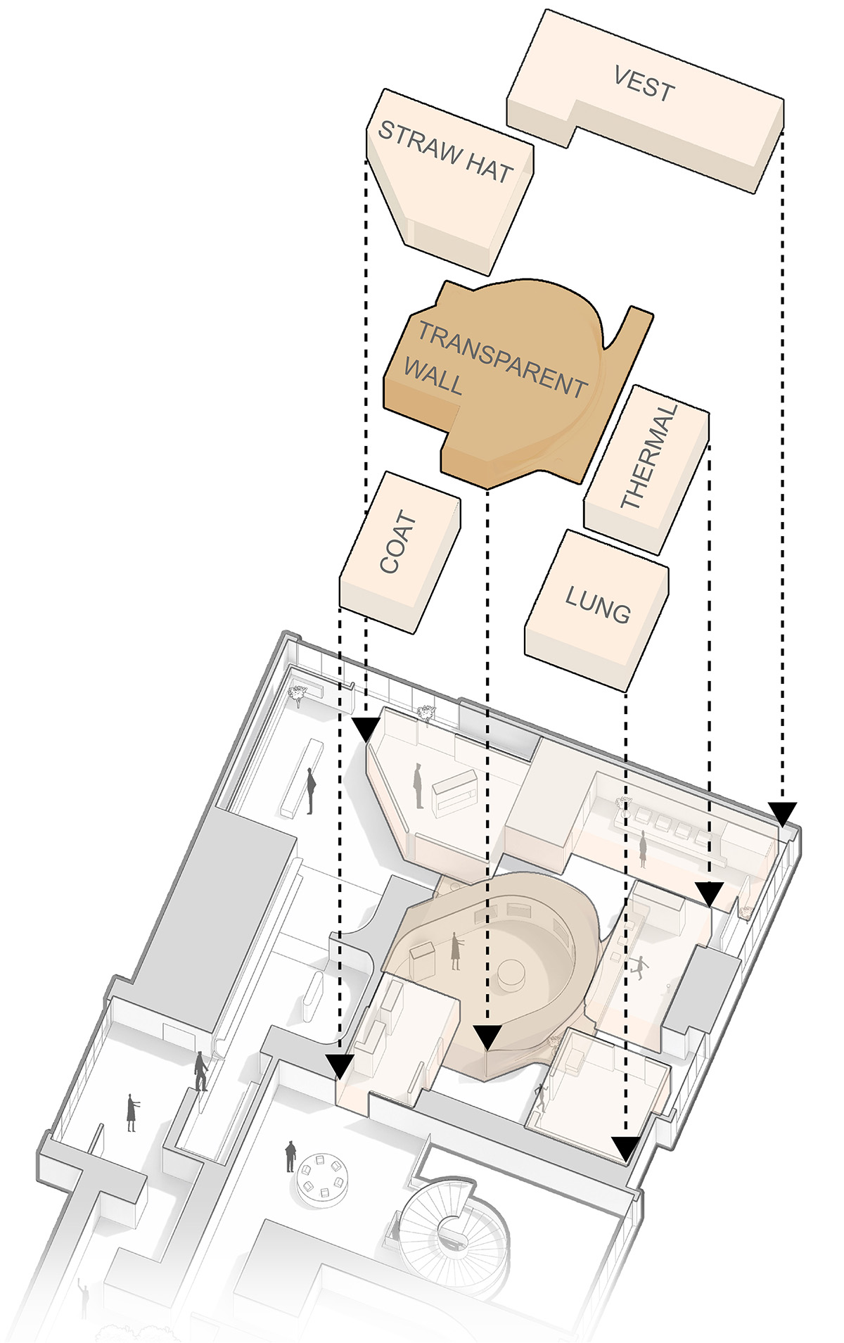 Giant free-form structure gives the feeling of 