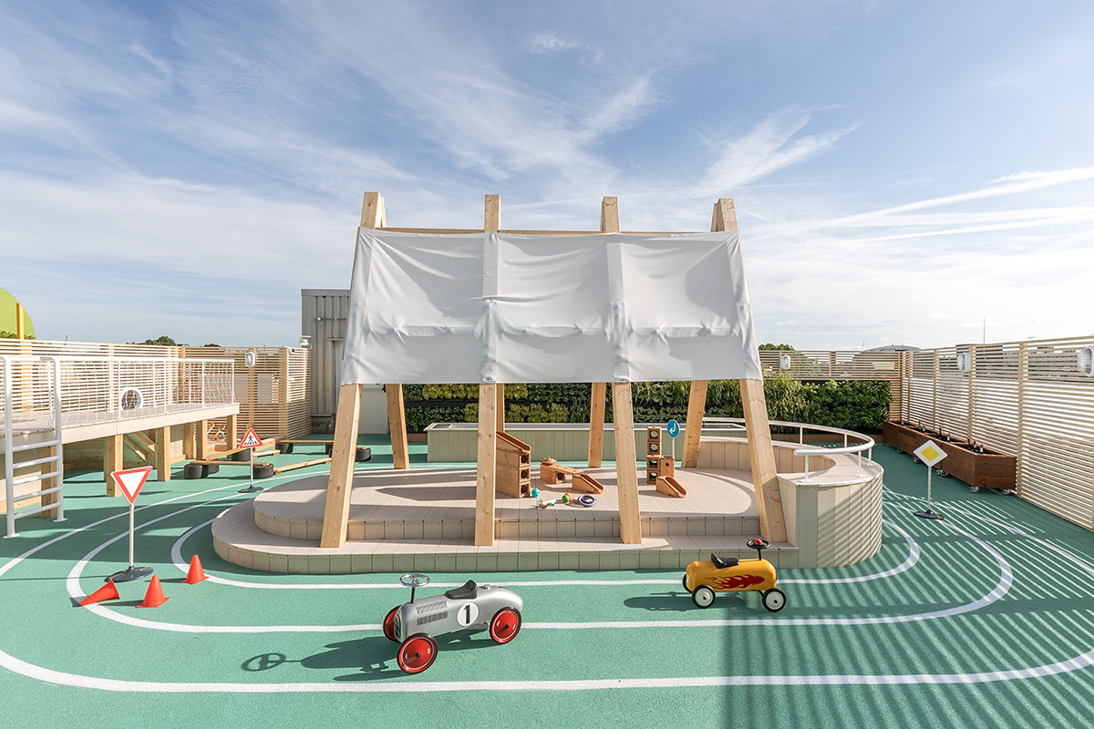 Lasso Cano's new family-friendly creative workspace features vivid colors for Second Home in London