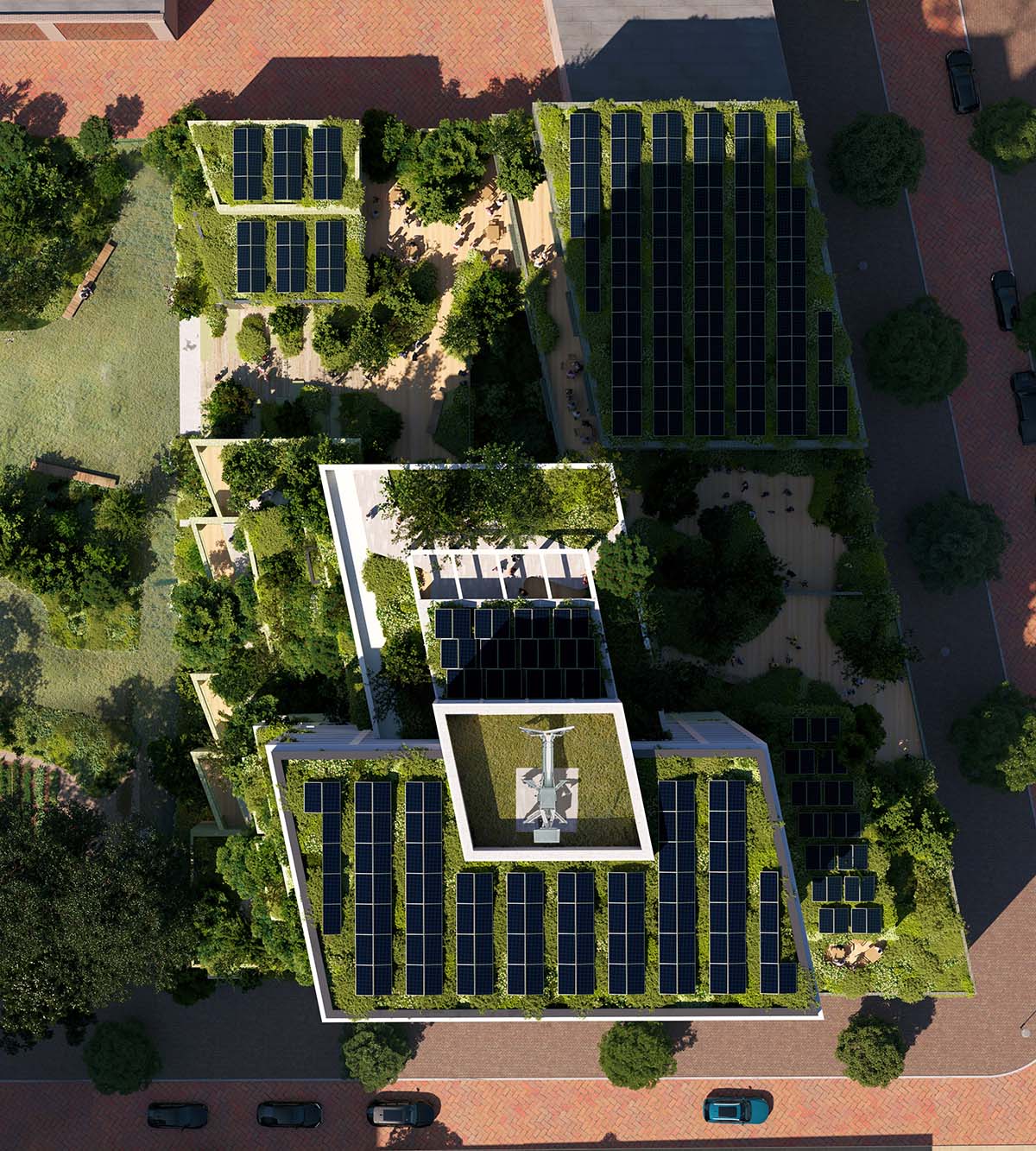 MVRDV and Space Encounters unveil Nachteiland, an energy-positive timber-hybrid tower in Amsterdam