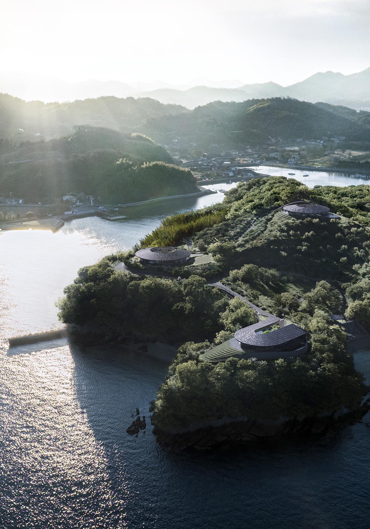 BIG unveils holiday villas merging Scandinavian and Japanese design on Sagi Island, Japan 