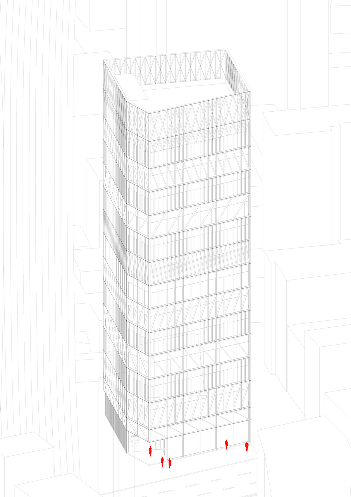 Mecanoo completes its first Seoul office tower with black linear patterns