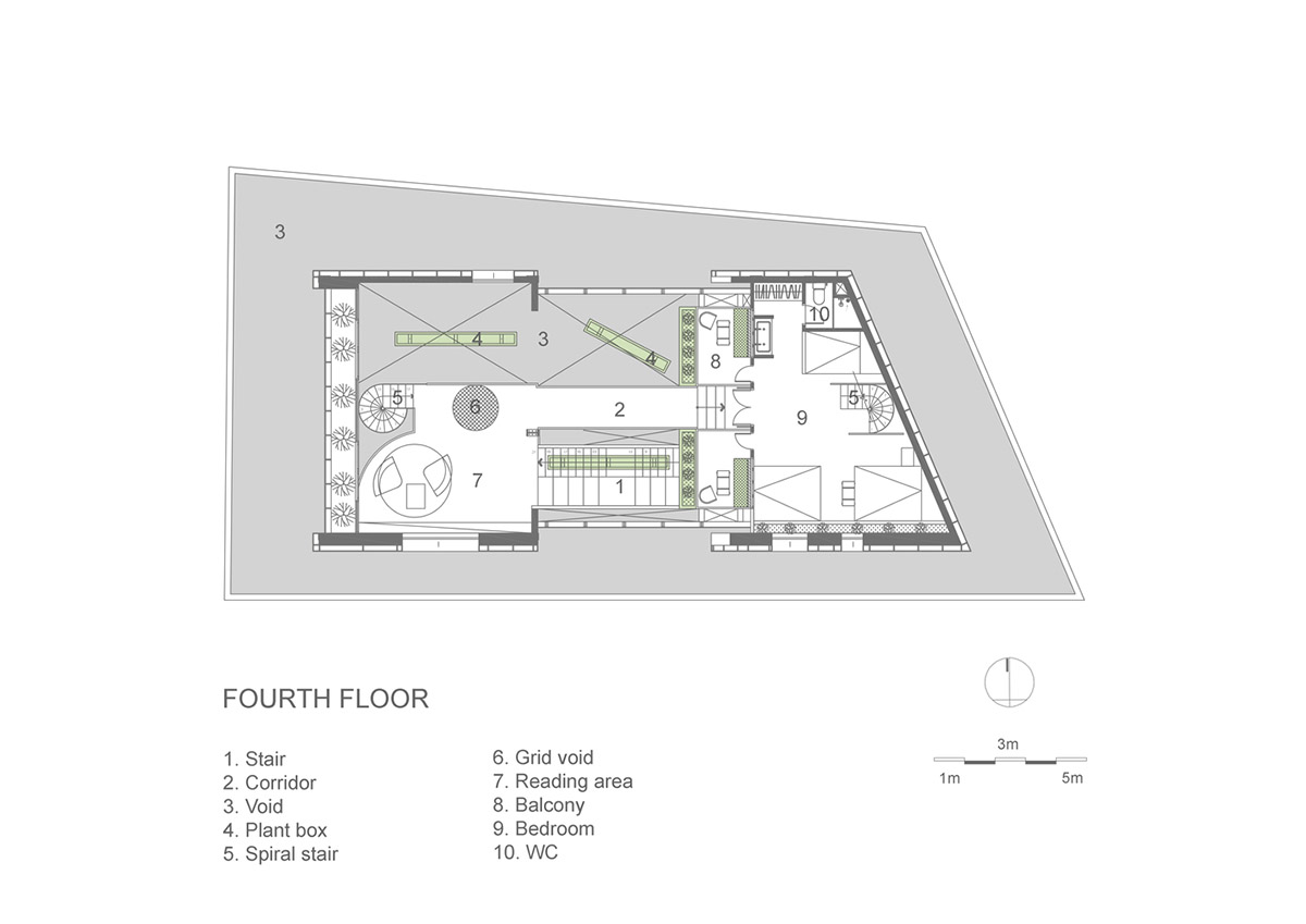 Le House wraps this small hotel with porous steel facade made of irregular patterns in Vietnam