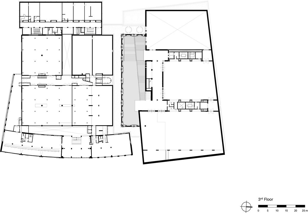 3D concrete patterns are combined with a stack of stone layers for research center in The Netherlands