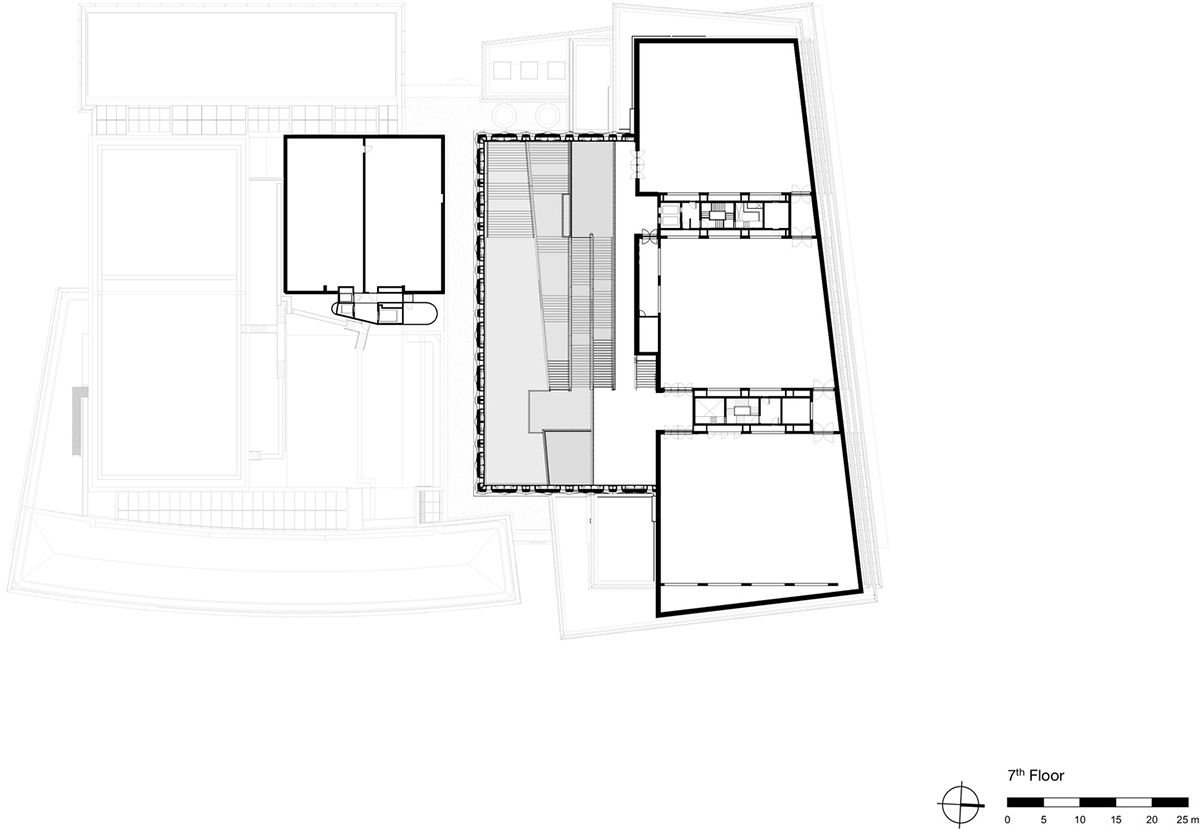 3D concrete patterns are combined with a stack of stone layers for research center in The Netherlands