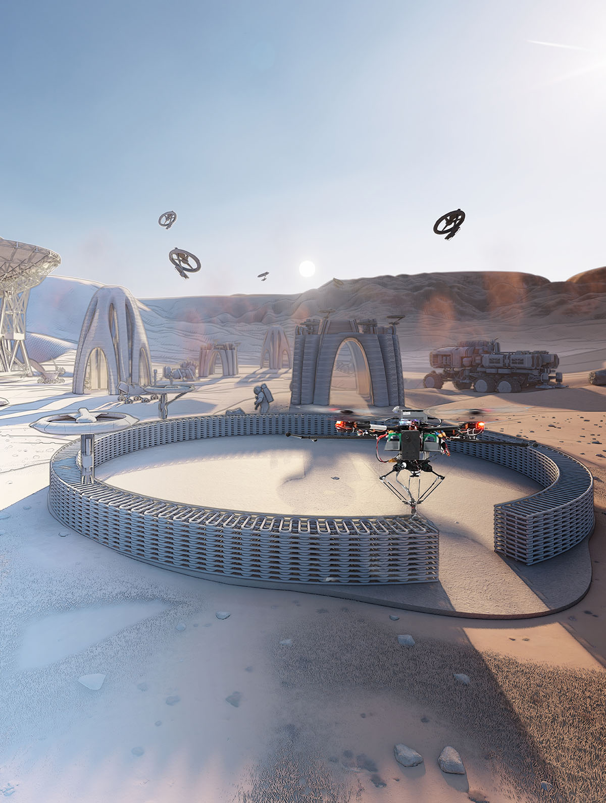 Imperial College London and Empa researchers create bee-inspired flying 3D-printing drones