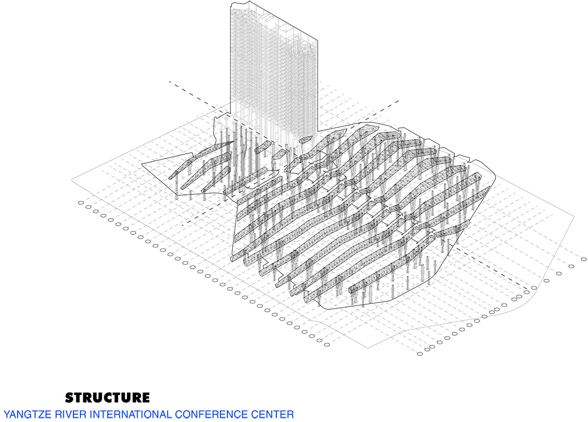 Morphosis designs conference center featuring undulating podium clad in titanium panels in China 