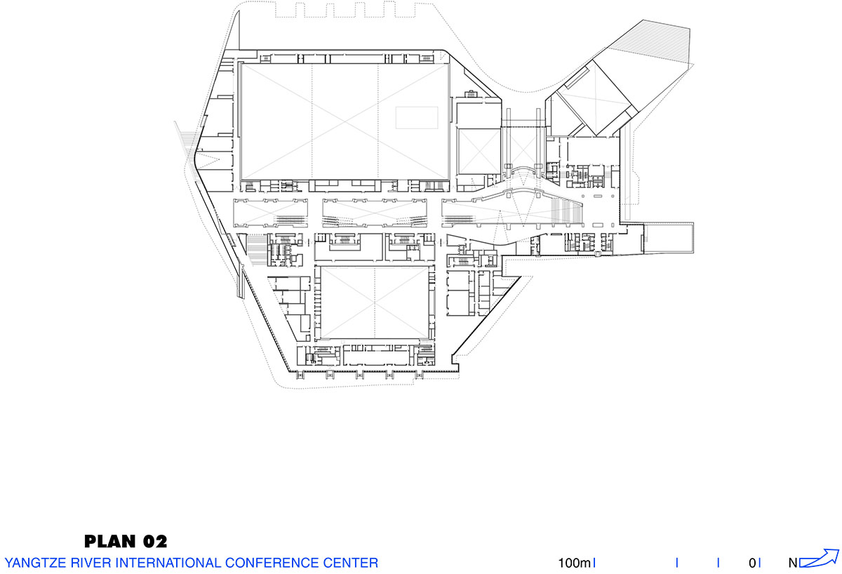 Morphosis designs conference center featuring undulating podium clad in titanium panels in China 