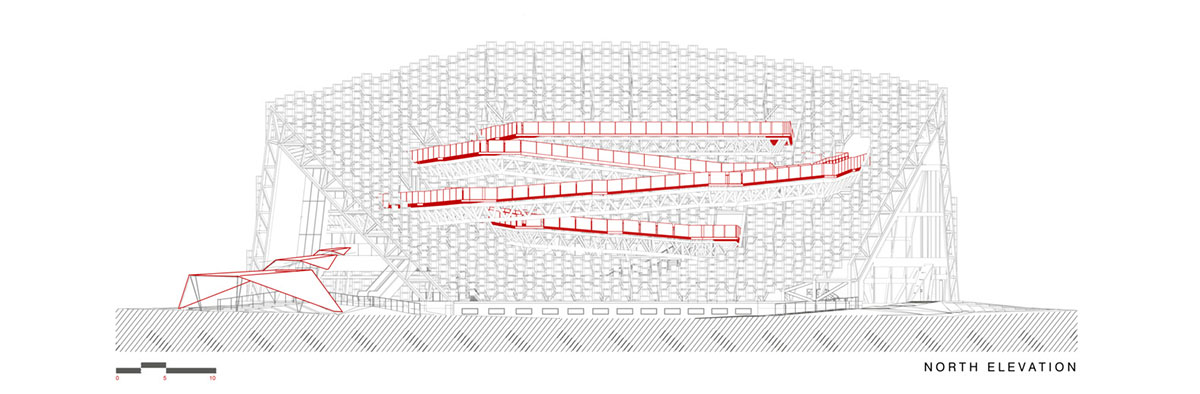 South Korean Pavilion features flying skywalk ramps and dynamic façade at Expo 2020 Dubai 