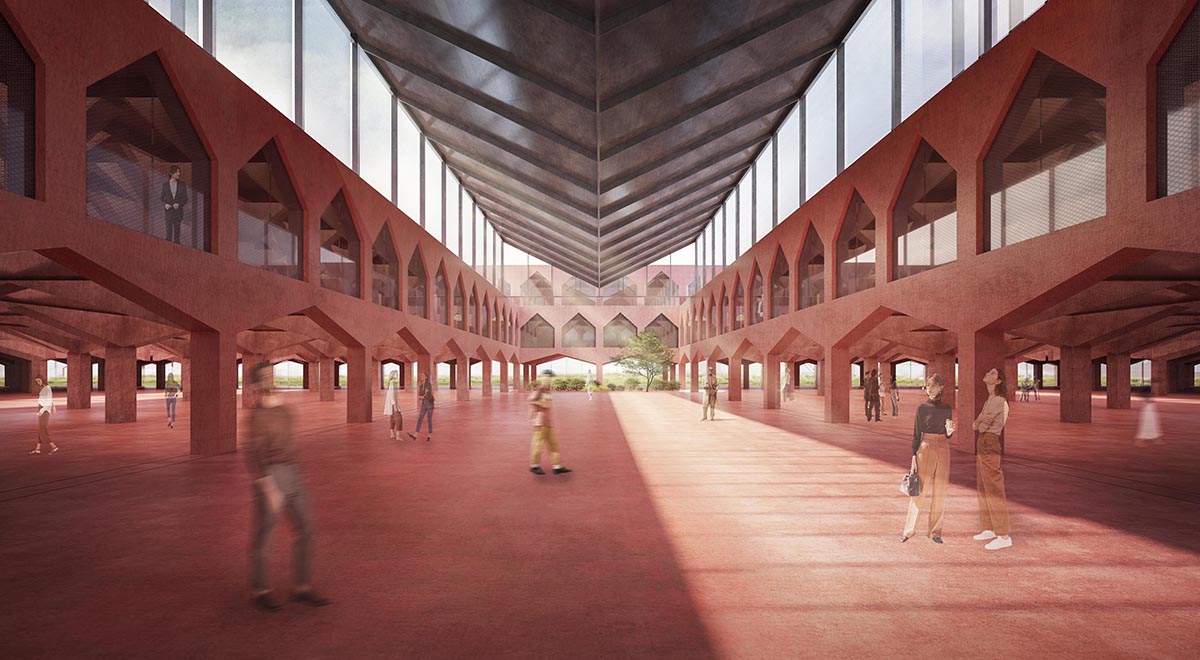 Red concrete factory by Neri&Hu will talk about the history of the place in Jiaxing