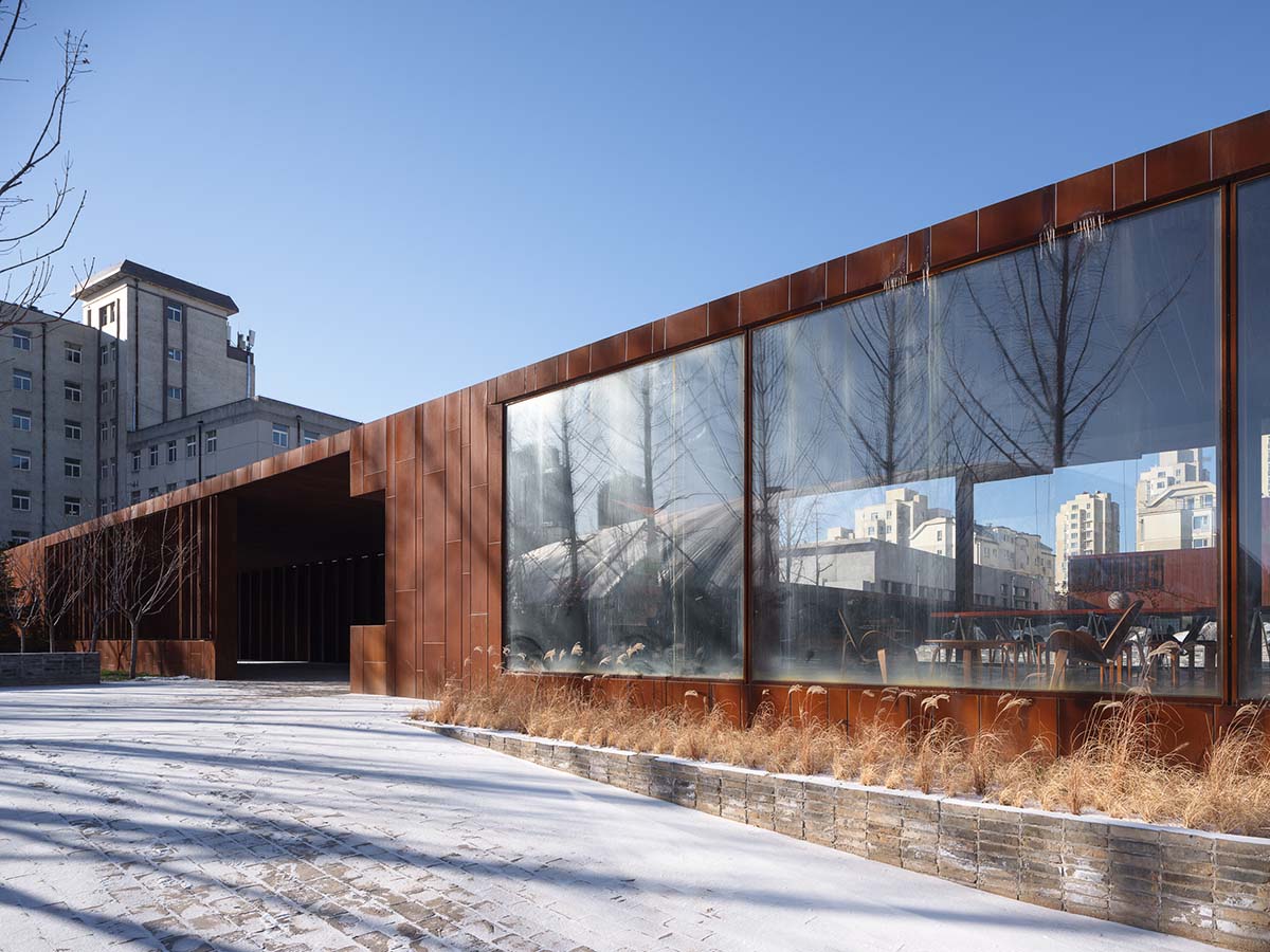 Neri&Hu revitalizes urban memory with corten steel volume in Dalian, China