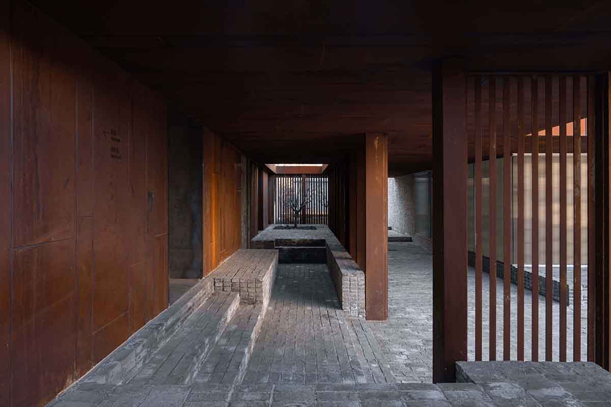 Neri&Hu revitalizes urban memory with corten steel volume in Dalian, China