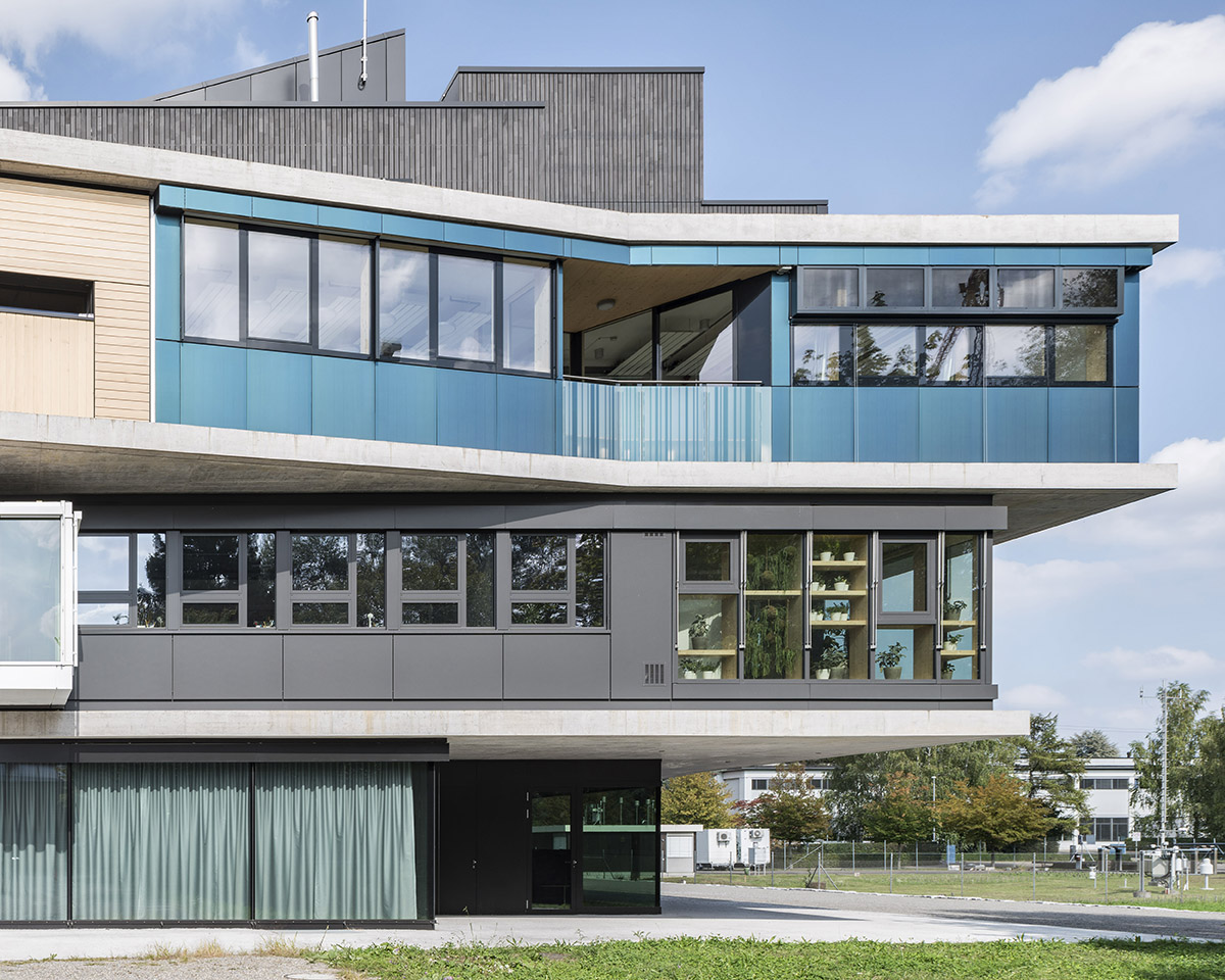 A residential module built from fully waste and recycled materials opened in Switzerland
