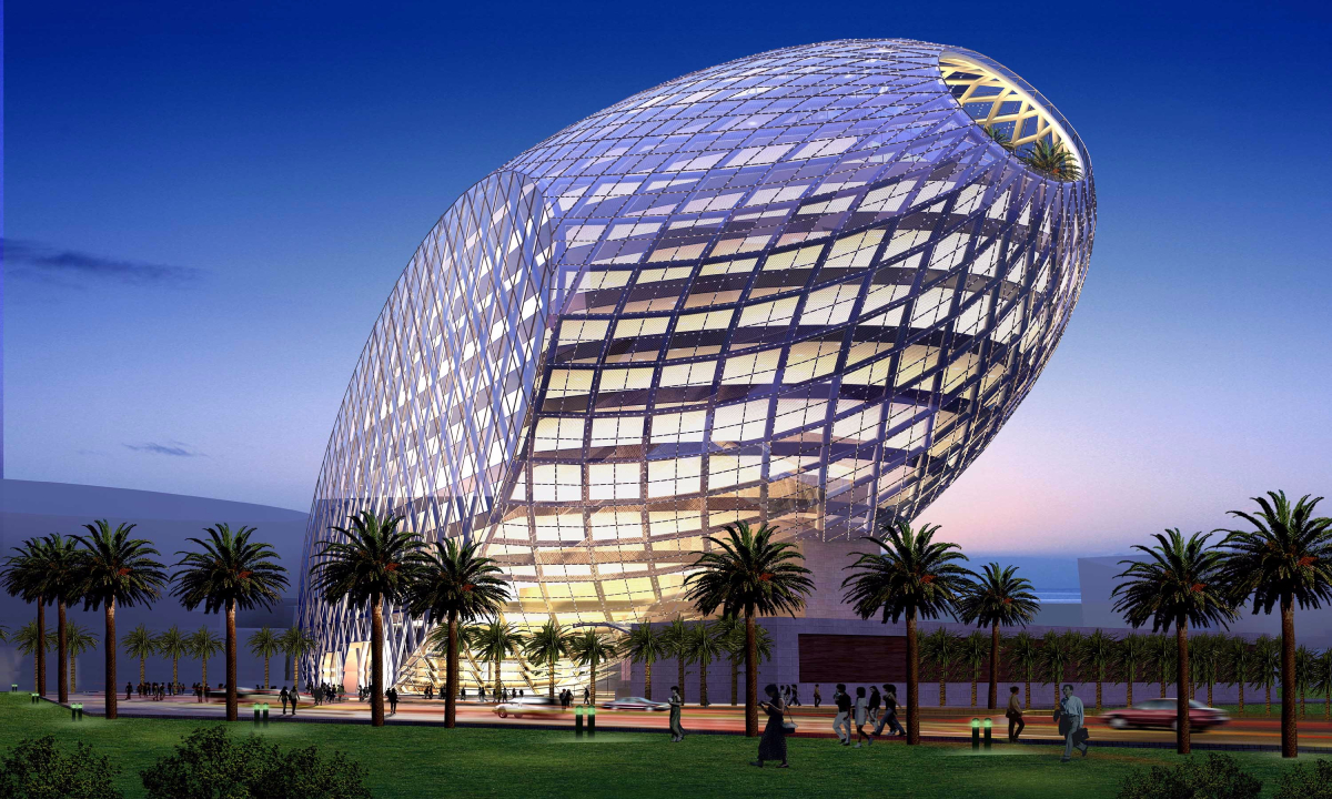 The Cybertecture Egg in India by James Law