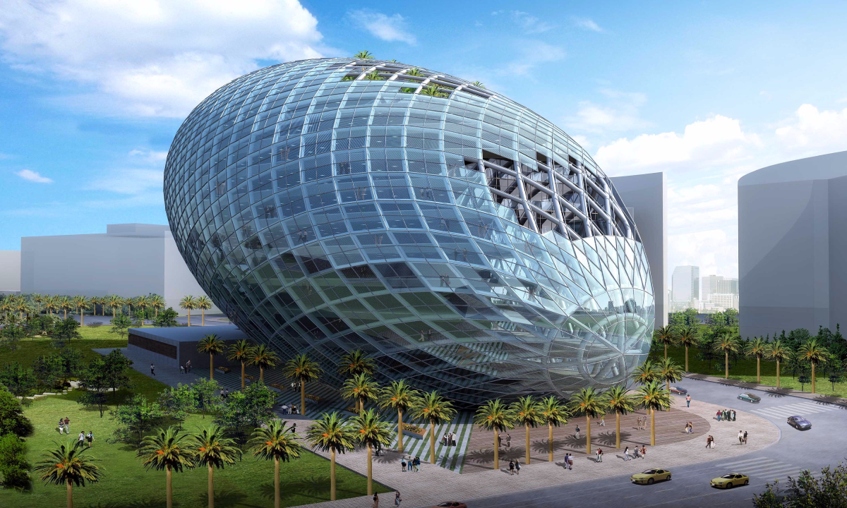 The Cybertecture Egg in India by James Law