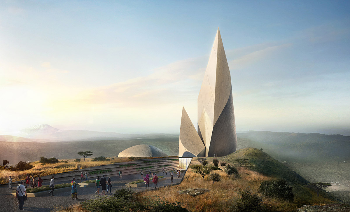 Studio Libeskind's new tapered museum will reveal human's evolution in Kenya's Rift Valley