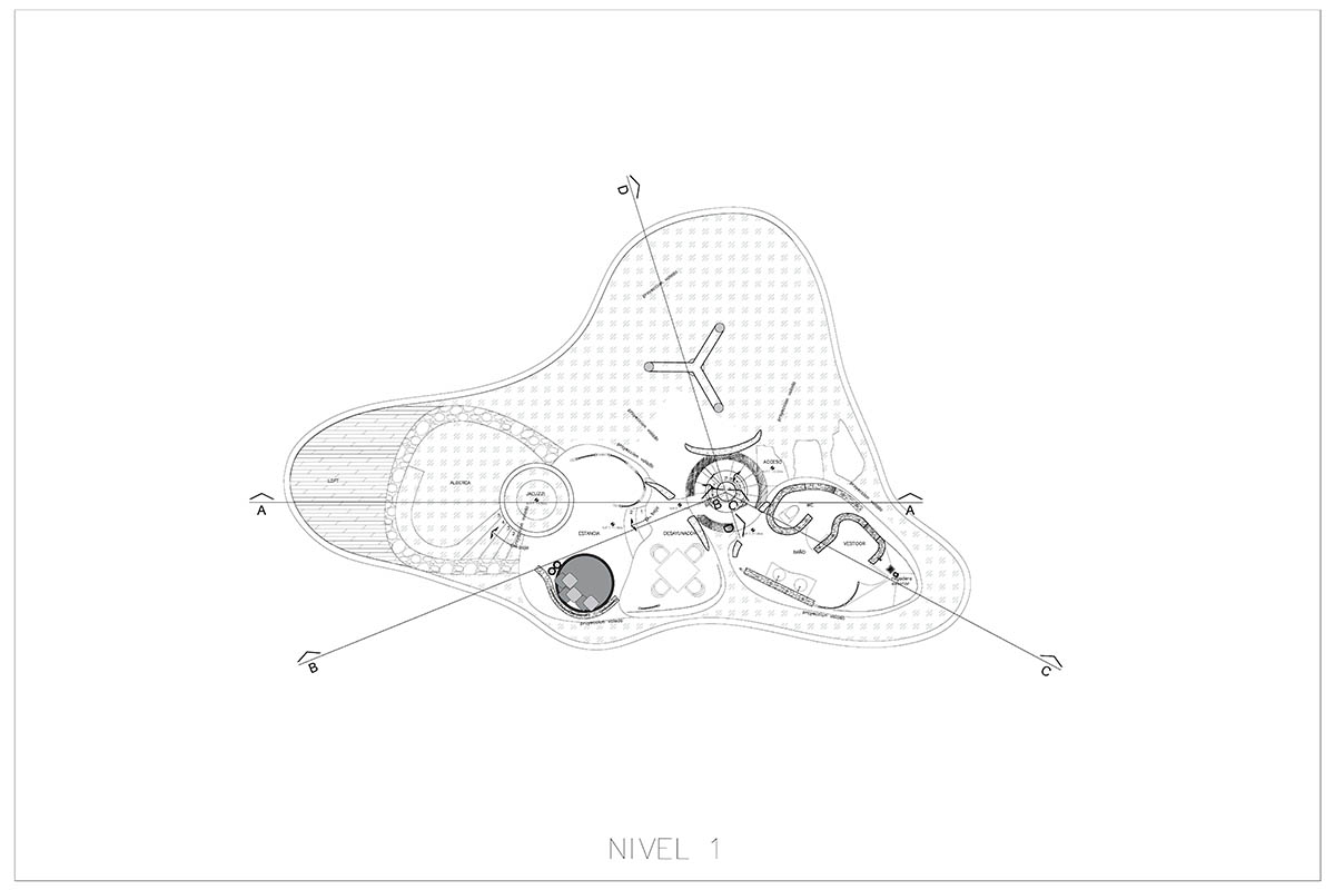 Flower-shaped bamboo holiday villa by NOD Studio is encased in a bamboo dome in a Mexican jungle