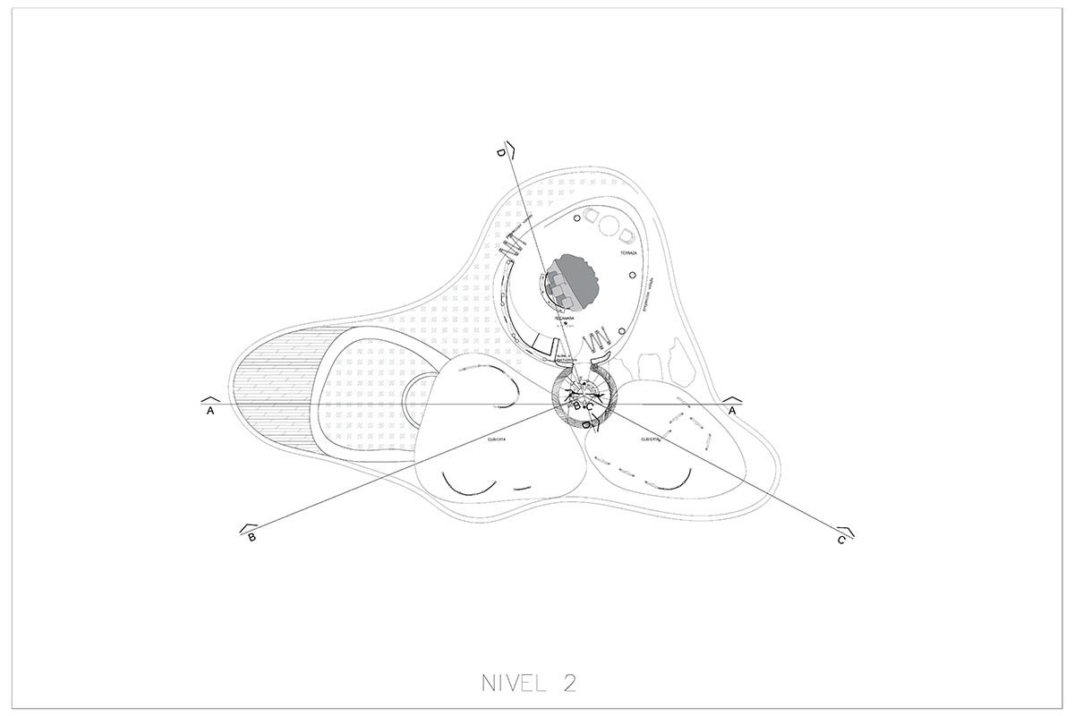 Flower-shaped bamboo holiday villa by NOD Studio is encased in a bamboo dome in a Mexican jungle
