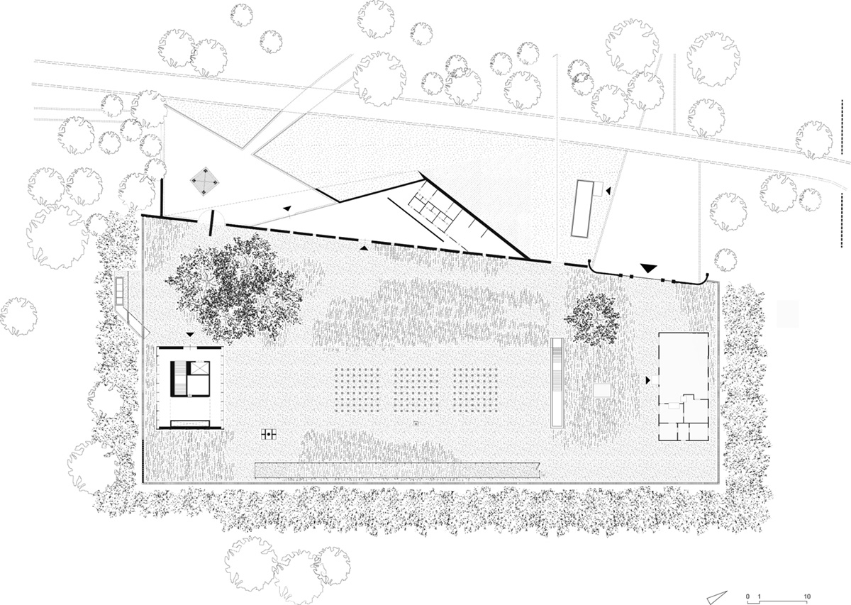 Inbo BV redesigns historic prisoner camp site with reflective pavilion and underground museum