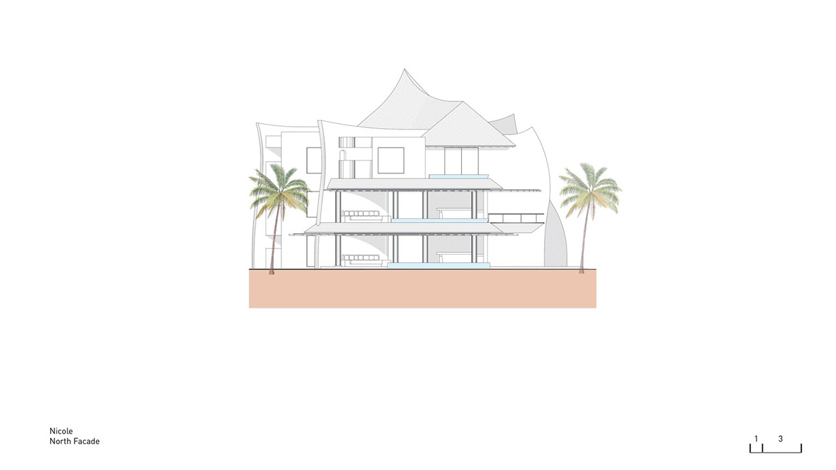 Zozaya Arquitectos built beachfront residences creating sculpted details in surf villa of Troncones