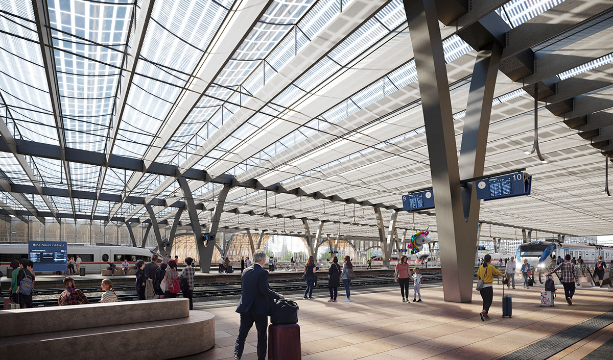 Benthem Crouwel Architects and West 8 win competition for new multimodal Brno main station