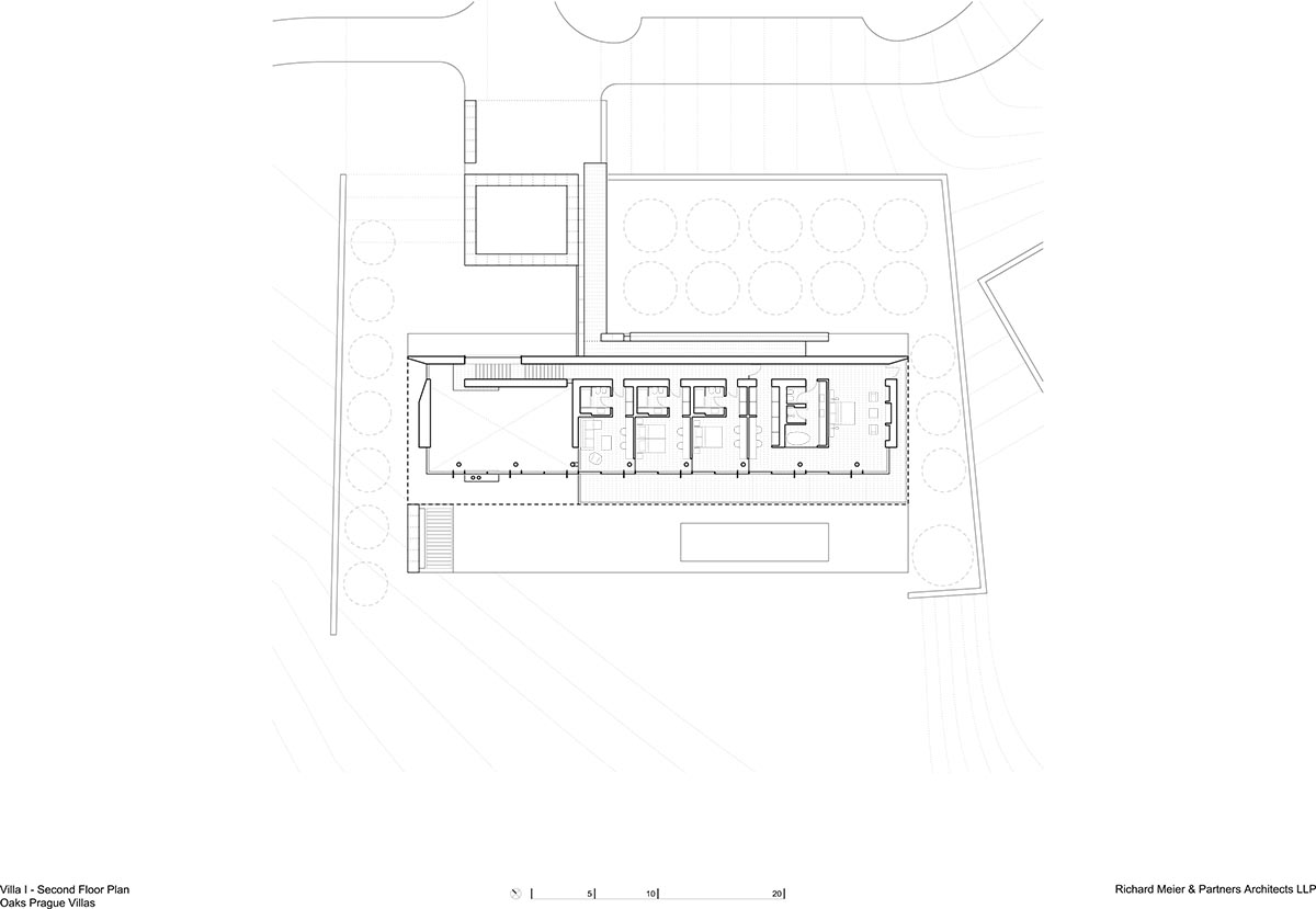 Richard Meier & Partners offers flexible space in the new design of two villas in Czech Republic