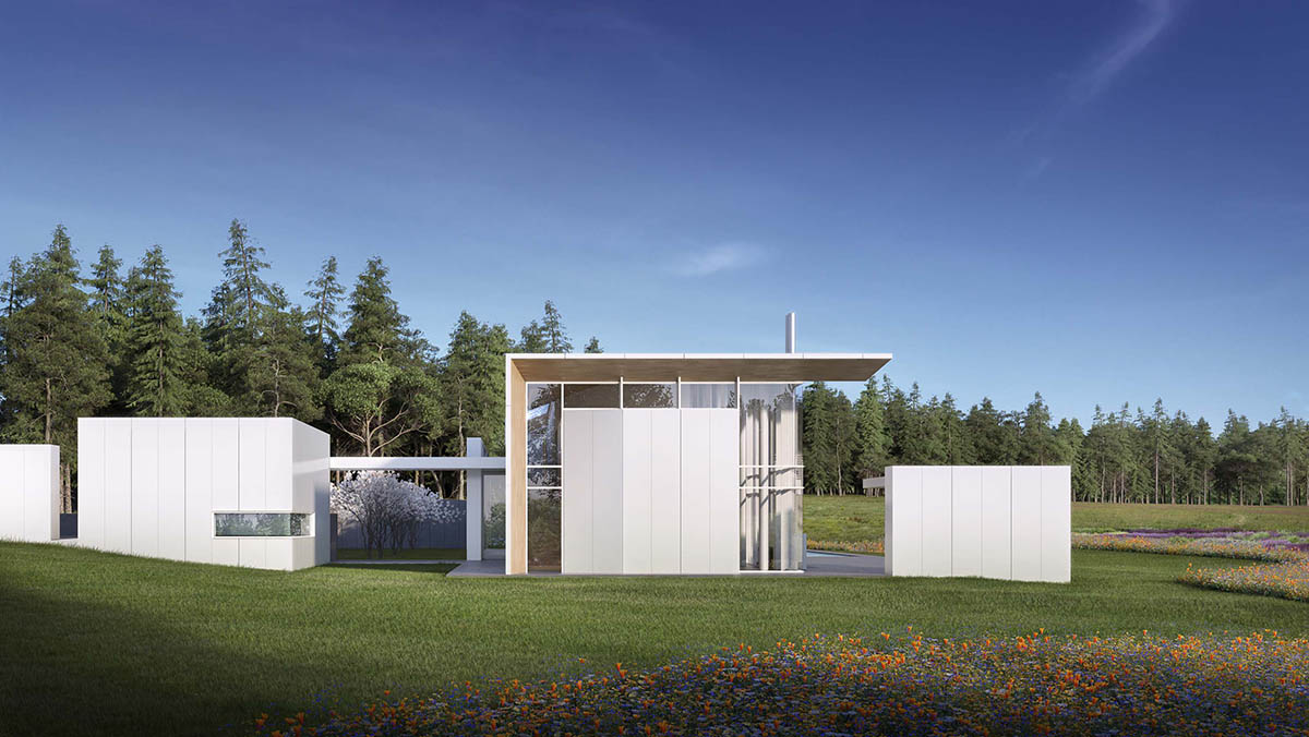 Richard Meier & Partners offers flexible space in the new design of two villas in Czech Republic