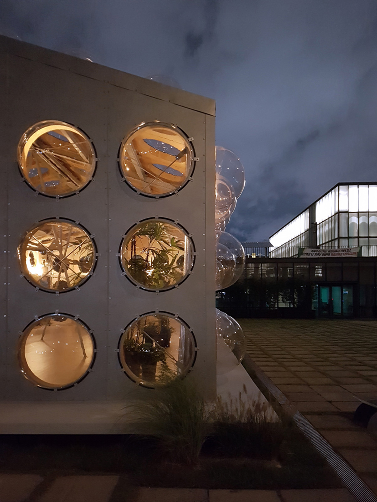 OBRA Architects adds bubbled protruding openings to experimental pavilion in Seoul