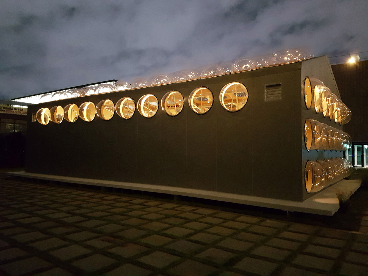 OBRA Architects adds bubbled protruding openings to experimental pavilion in Seoul