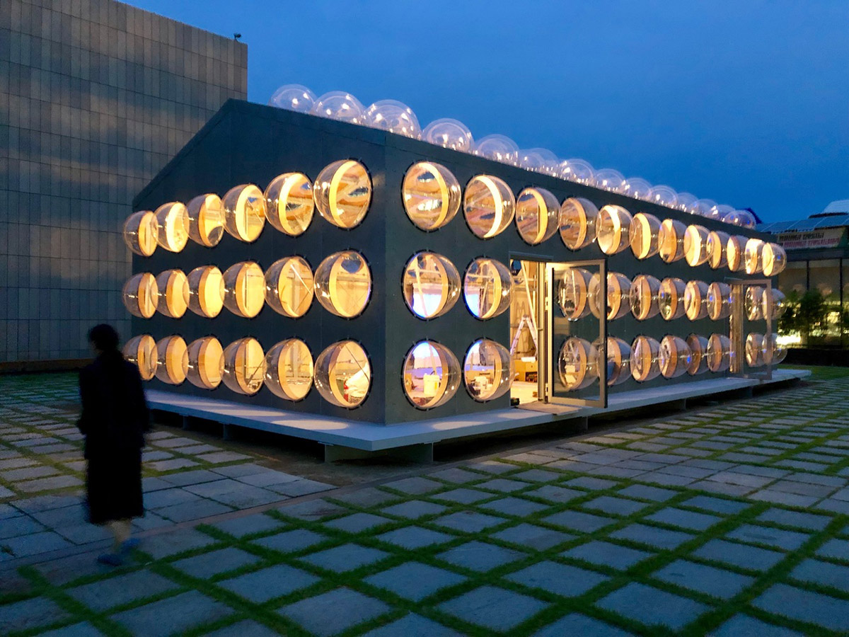 OBRA Architects adds bubbled protruding openings to experimental pavilion in Seoul