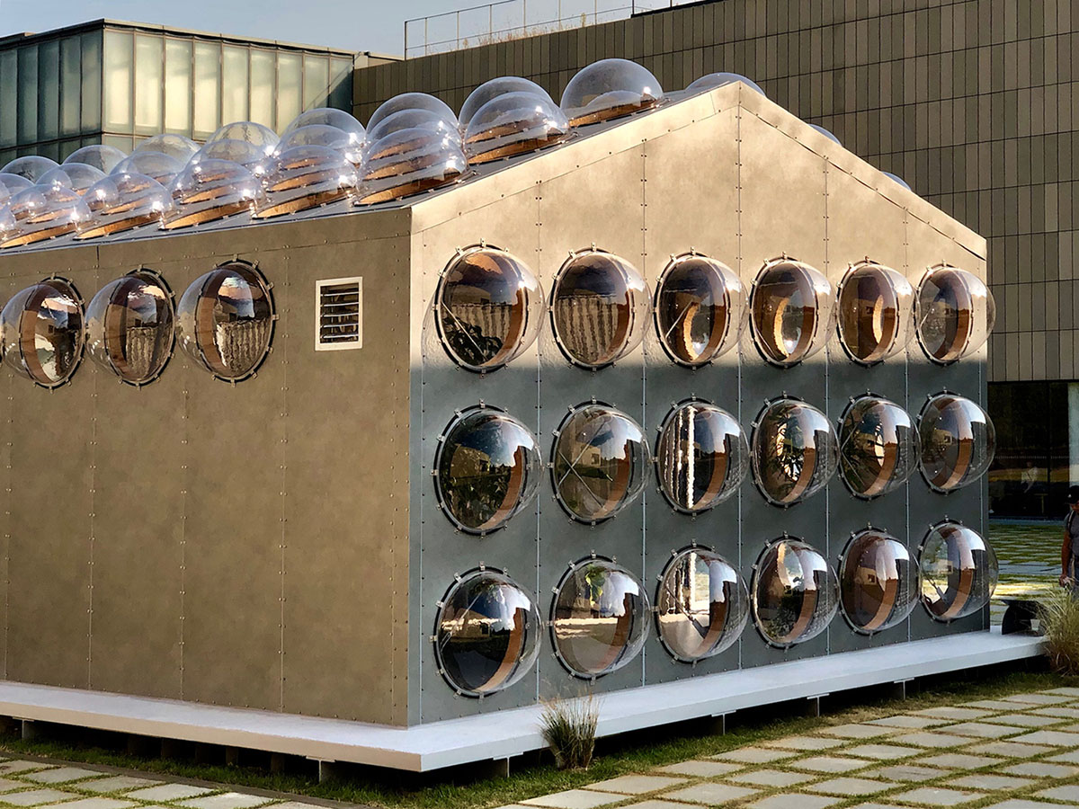 OBRA Architects adds bubbled protruding openings to experimental pavilion in Seoul