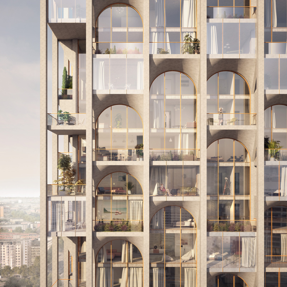 ODA to expand Rotterdam's historic post office with tower featuring mini vaulted windows