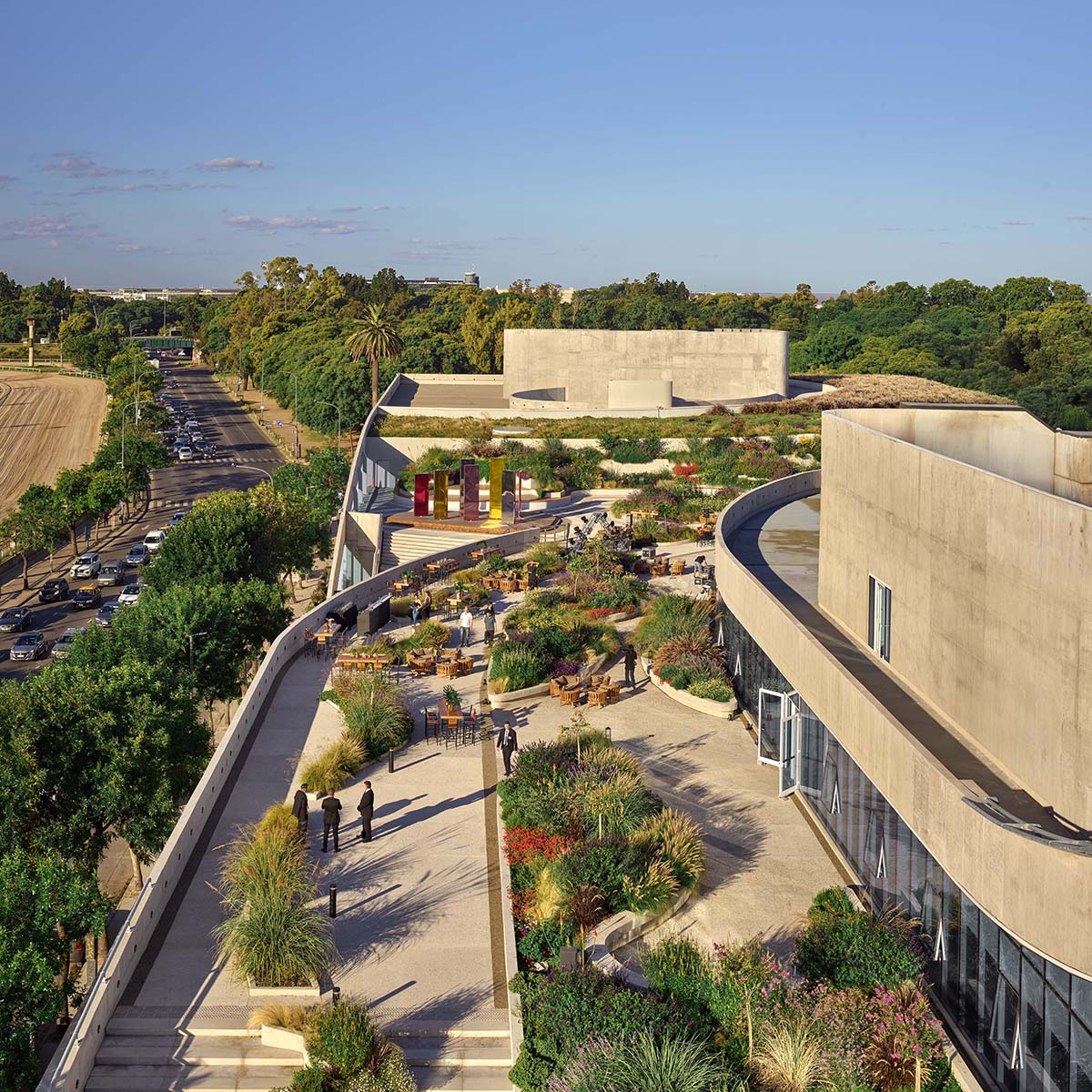 ODA converts decaying parking structure into a public park and office building in Buenos Aires