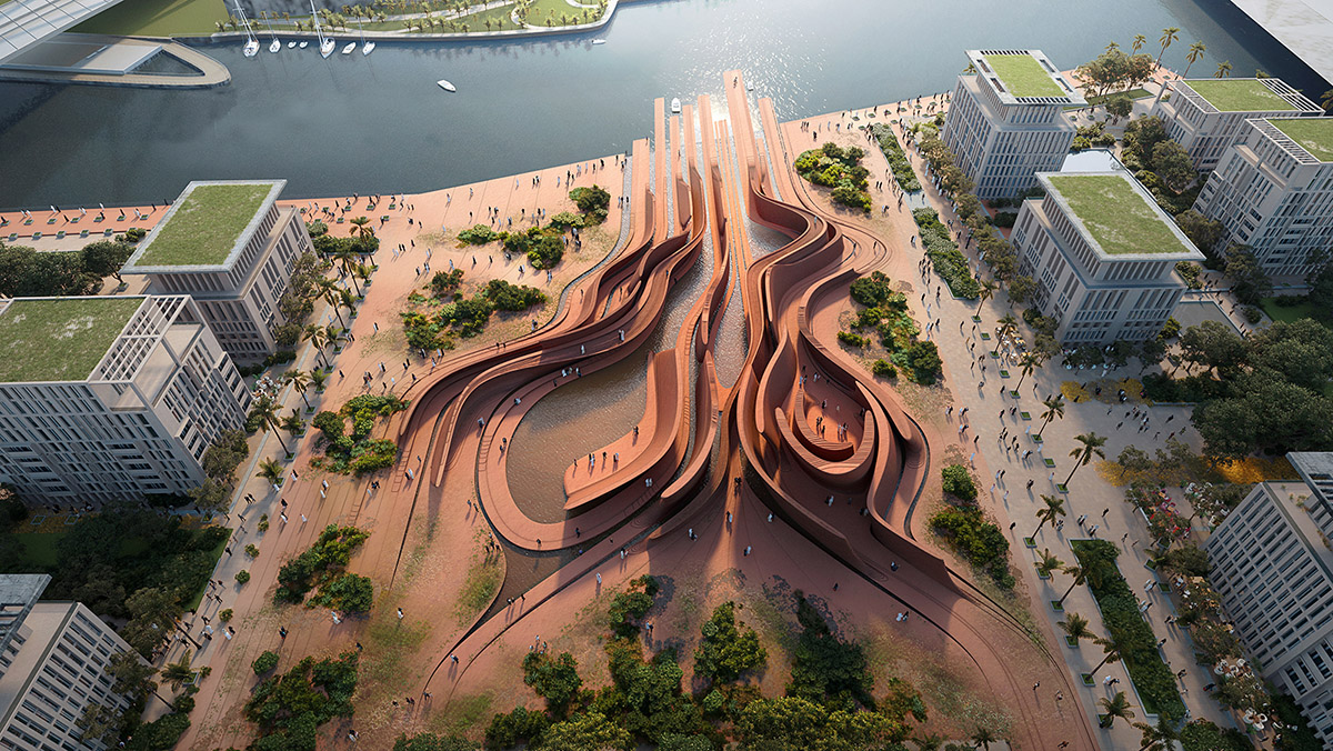 OF. Studio wins Emaar's landmark competition with a continuous landscape in Dubai Creek Harbour