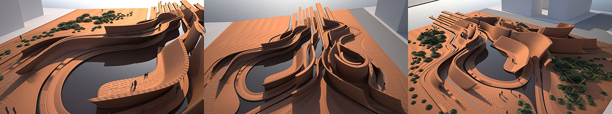 OF. Studio wins Emaar's landmark competition with a continuous landscape in Dubai Creek Harbour