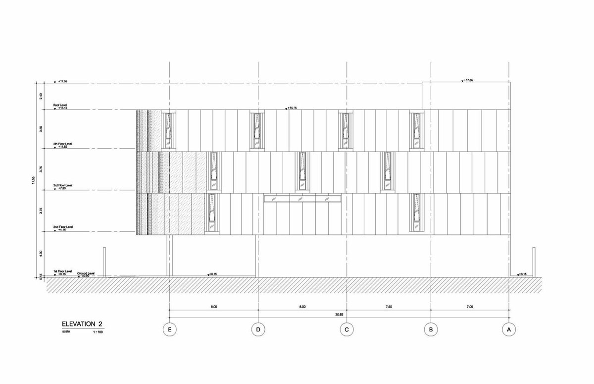 ASWA used physical character of leather to design this curved office building in Bangkok
