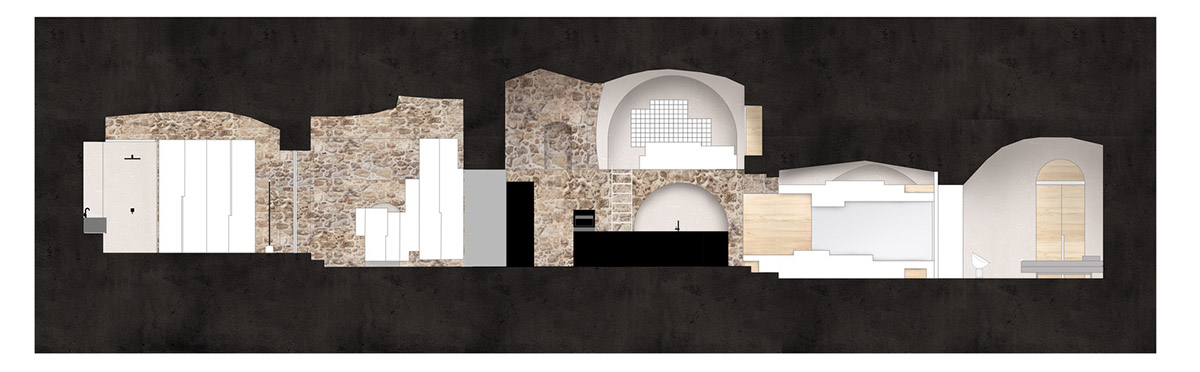 Pitsou Kedem Architects creates interior with arched doorways in a historic apartment in Israel