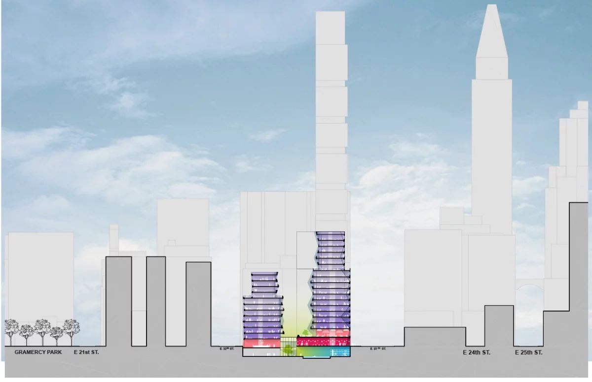 OMA's 121 East 22nd Street redefines the streetscape with prismatic corner in Manhattan