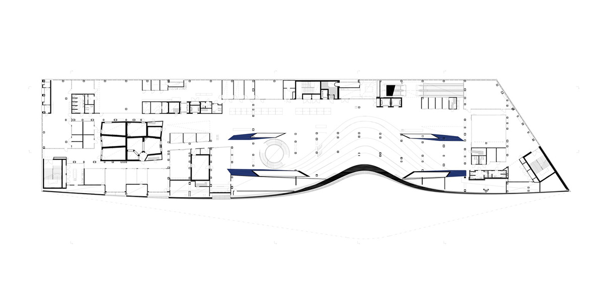 ALA Architects' cloud-like Oodi Helsinki Central Library is stretched with wooden volume