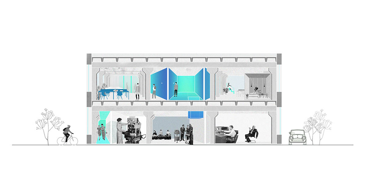 Mango Vinyl Hub winners transform Latvia&rsquo;s abandoned tin foil factory with cartoonist transit tubes