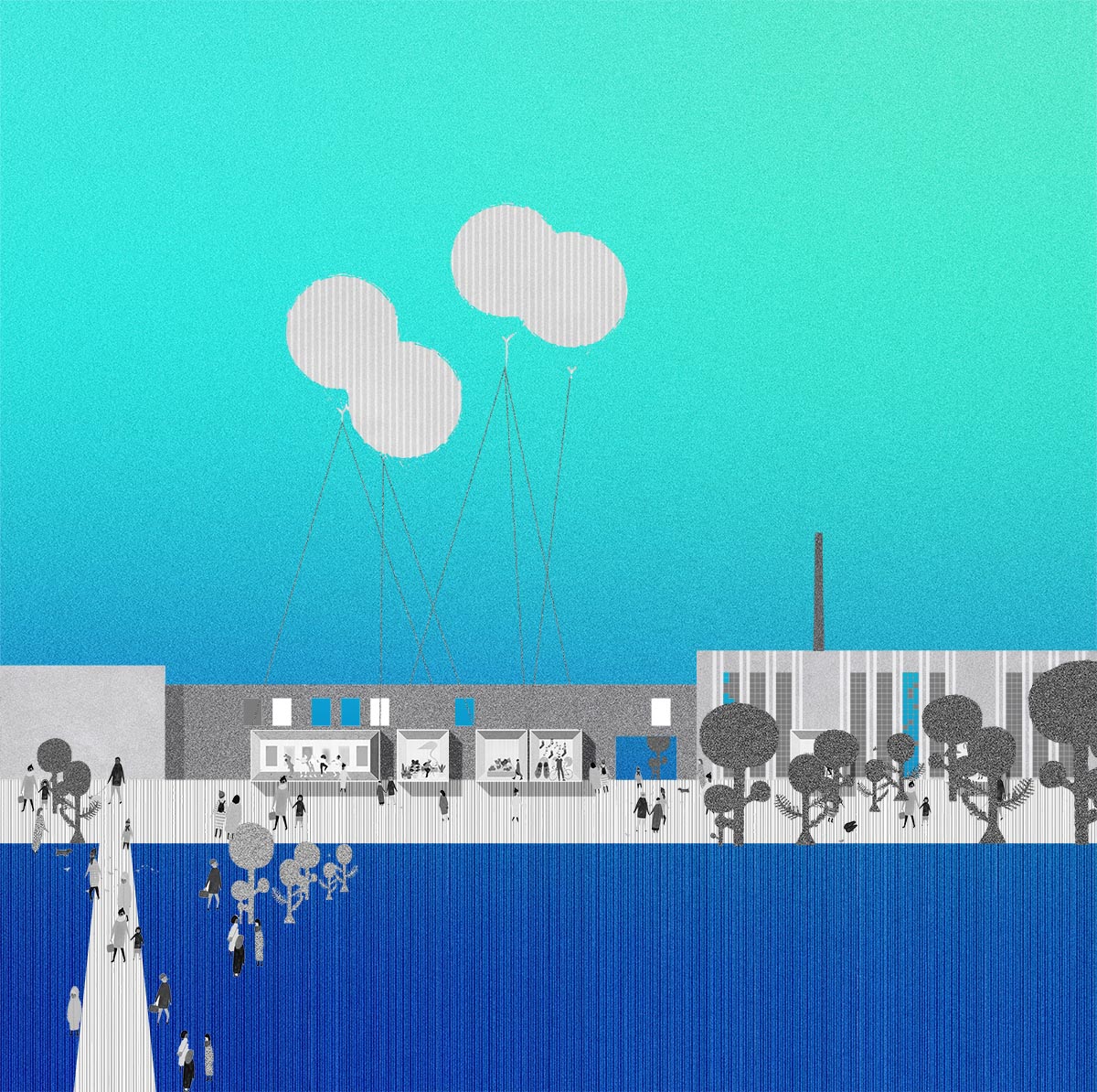 Mango Vinyl Hub winners transform Latvia&rsquo;s abandoned tin foil factory with cartoonist transit tubes