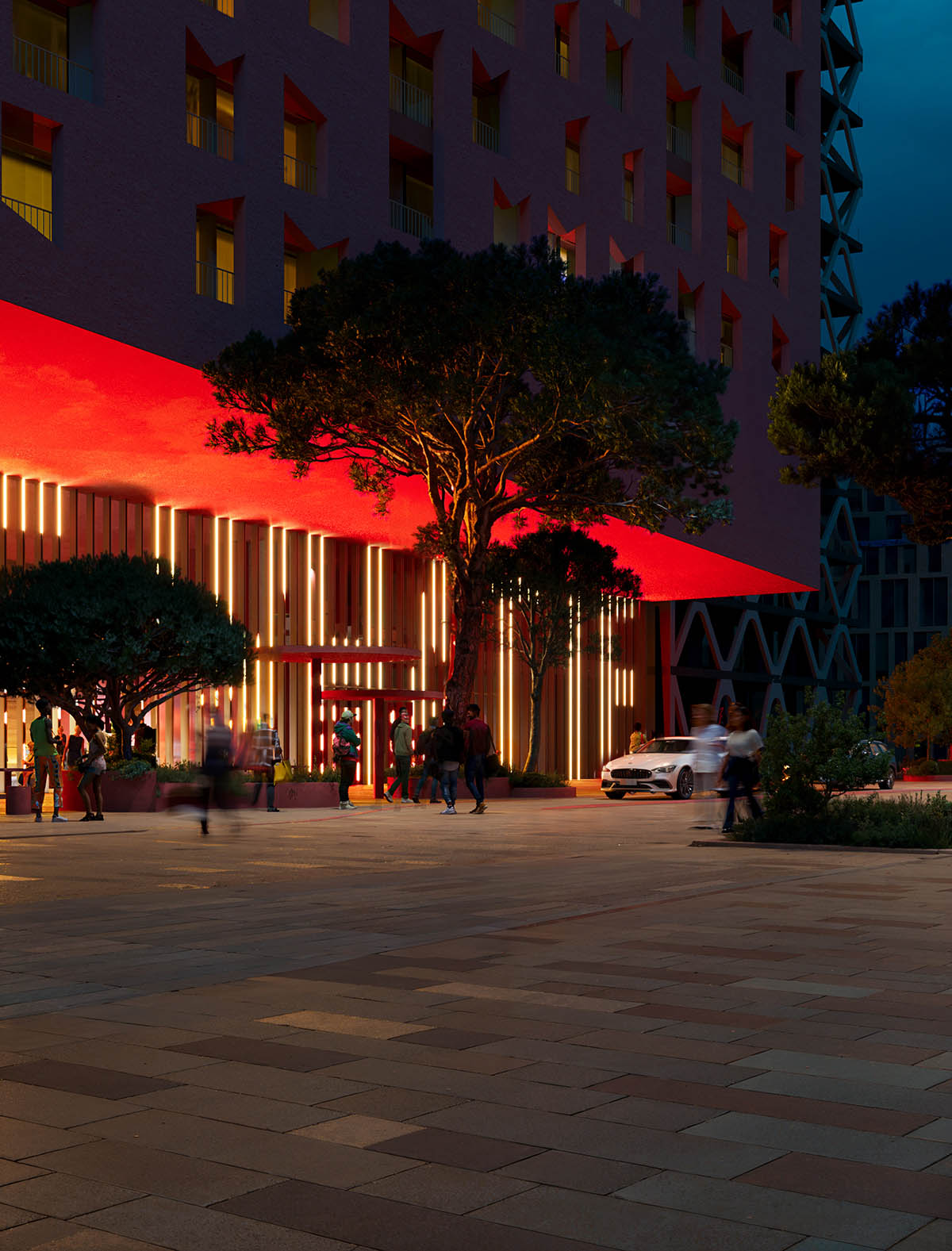 Oppenheim Architecture designs a residential tower featuring a warm-hued facade in Albania